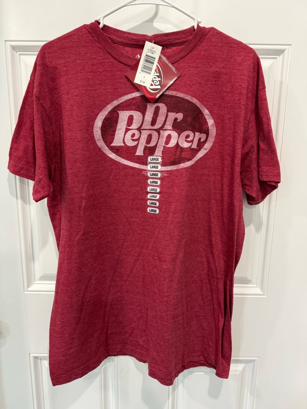 Dr Pepper Men's Short-Sleeve Logo Tee in Red